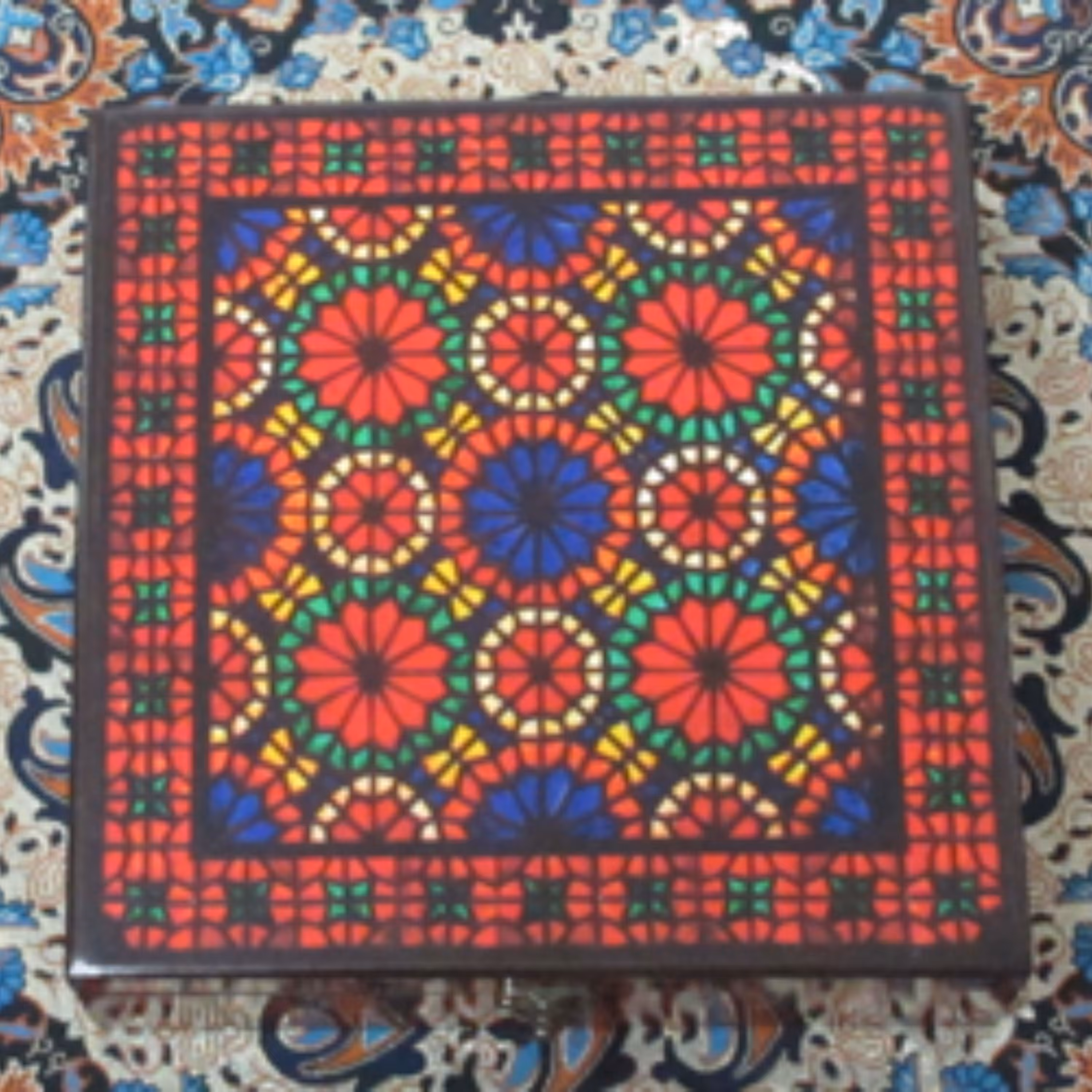 جعبه دمنوش سنتی ضد آب مربعی 20در20 طرح 5