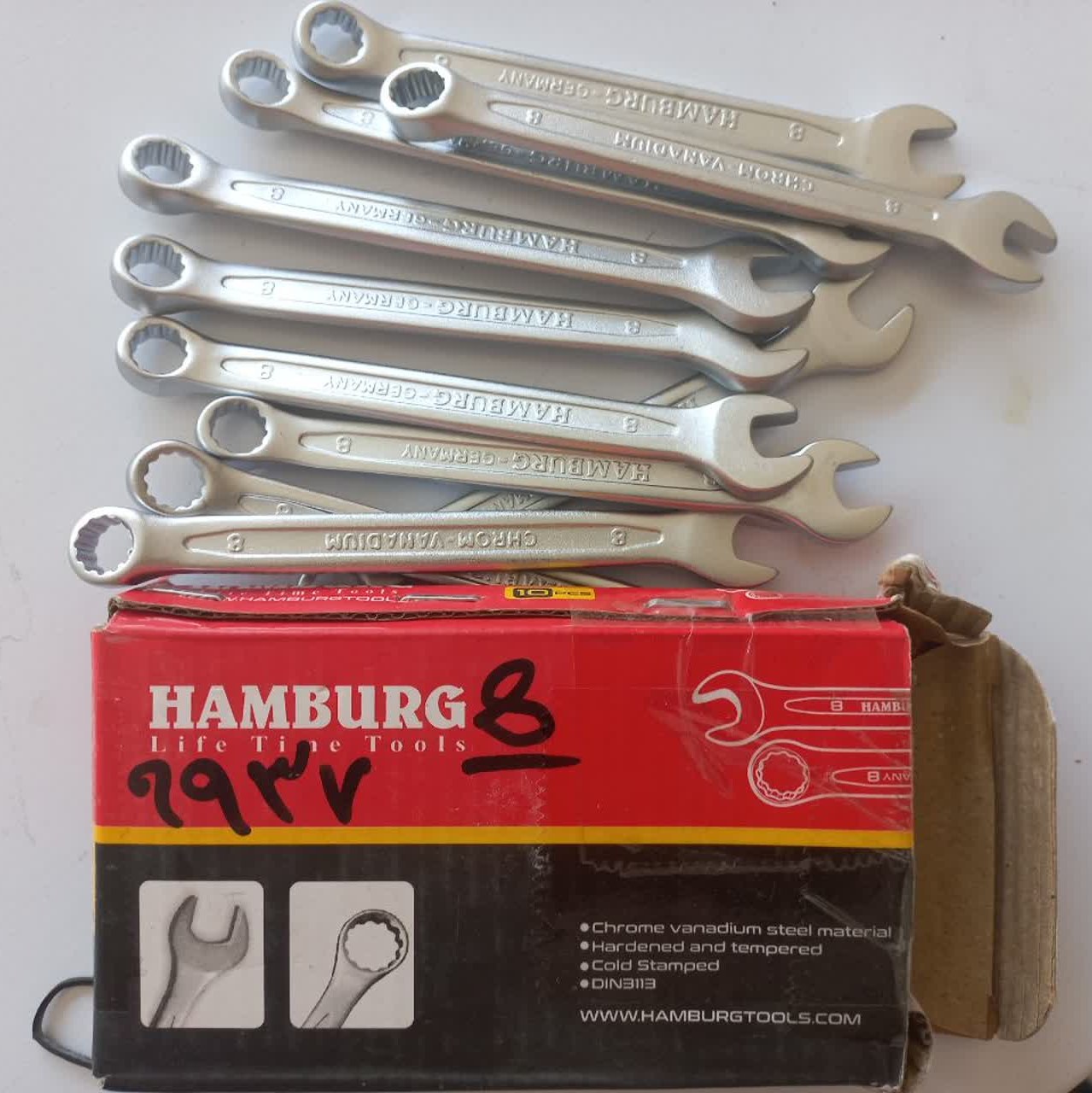 آچار یکسر رینگ یکسر تخت سایز 8- هامبورگ آلمان-یک عدد