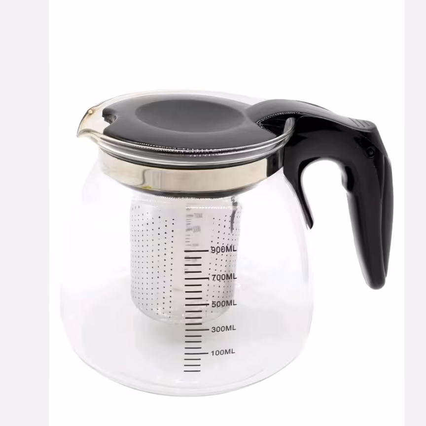 قوری شیشه ای ( چین ) ارزان   صافی دار