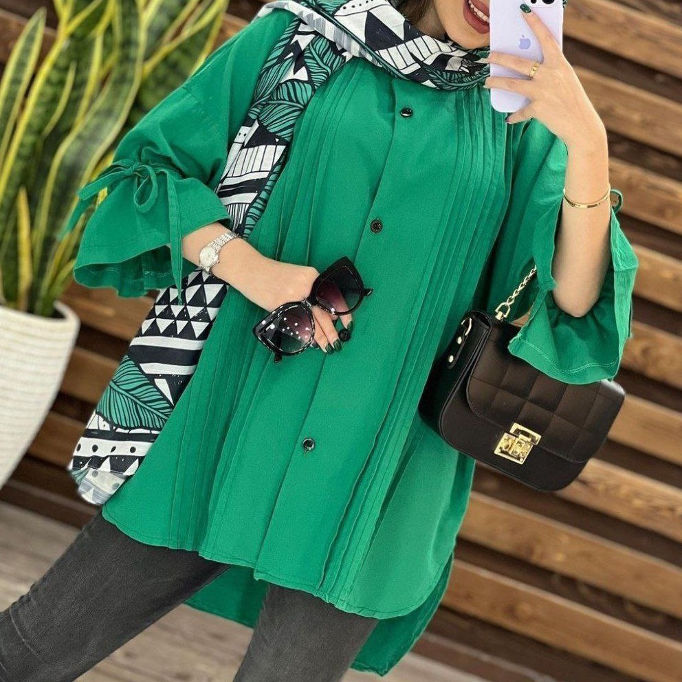 مانتو دخترانه کرشمه مانتو زنانه خنک شومیز مانتویی