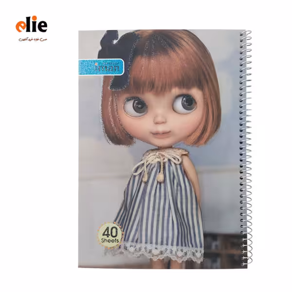 دفتر 40 برگ عروسکی ایمان طرح 06