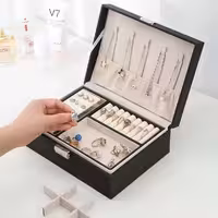 جعبه کلکسیونی دو طبقه مشکی