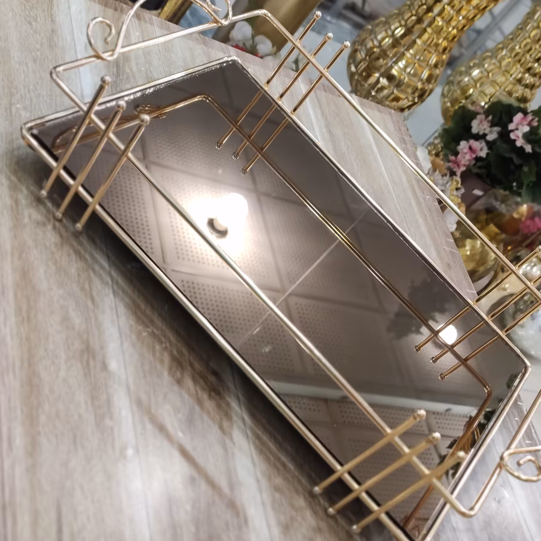 سینی دکوراتیو کف آینه