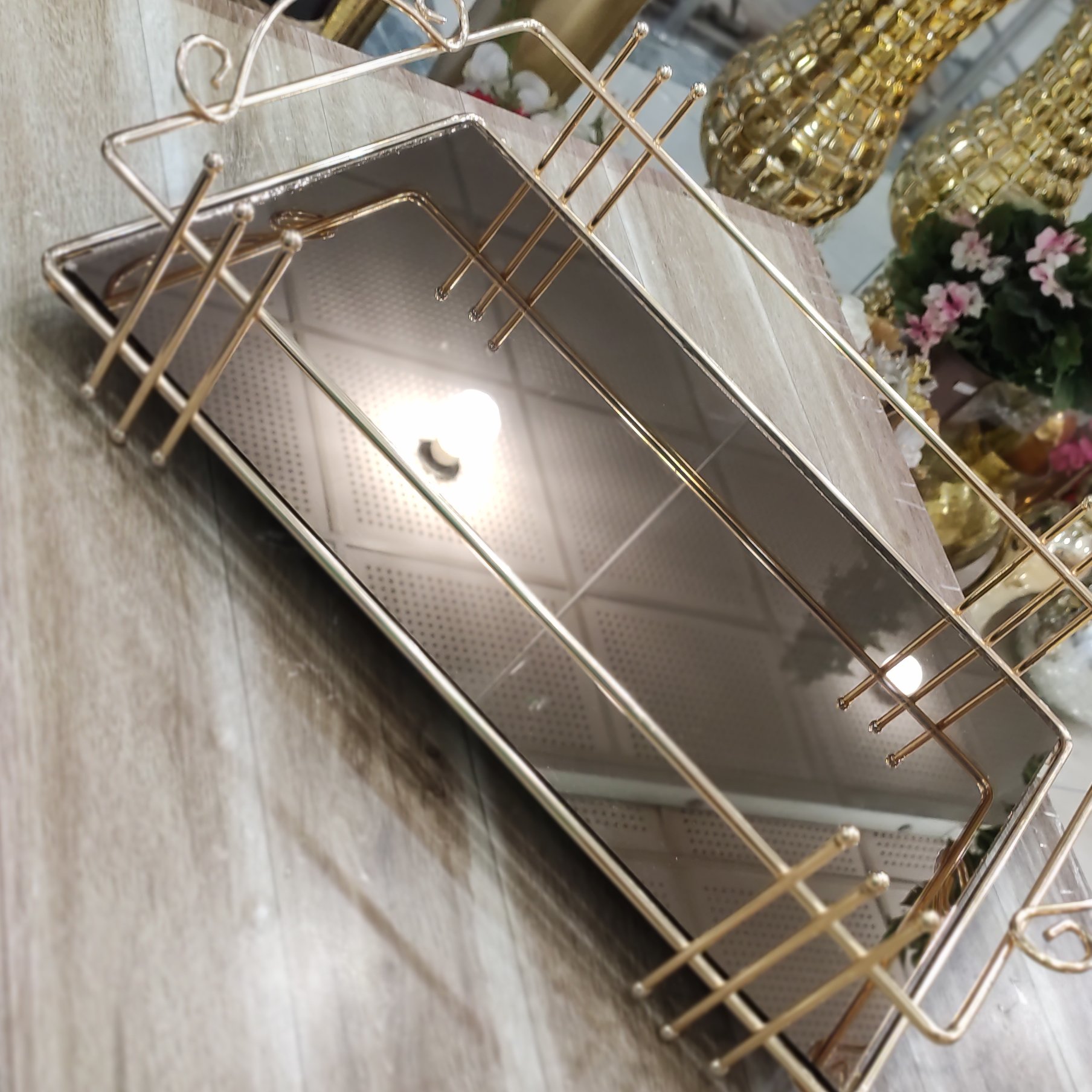 سینی دکوراتیو کف آینه