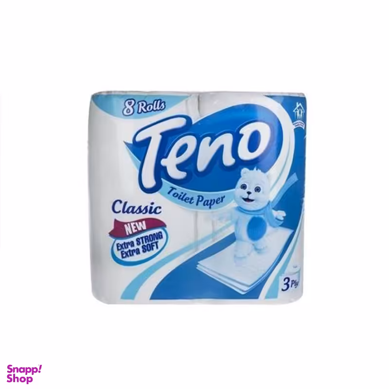 دستمال توالت تنو (Teno) بسته 8 عددی