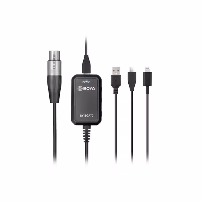آداپتور میکروفن XLR مدل BOYA BY-BCA70 (کارت صدا)