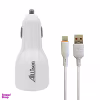 شارژر فندکی آلیسون مدل ALS-N041 به همراه کابل تبدیل USB-C