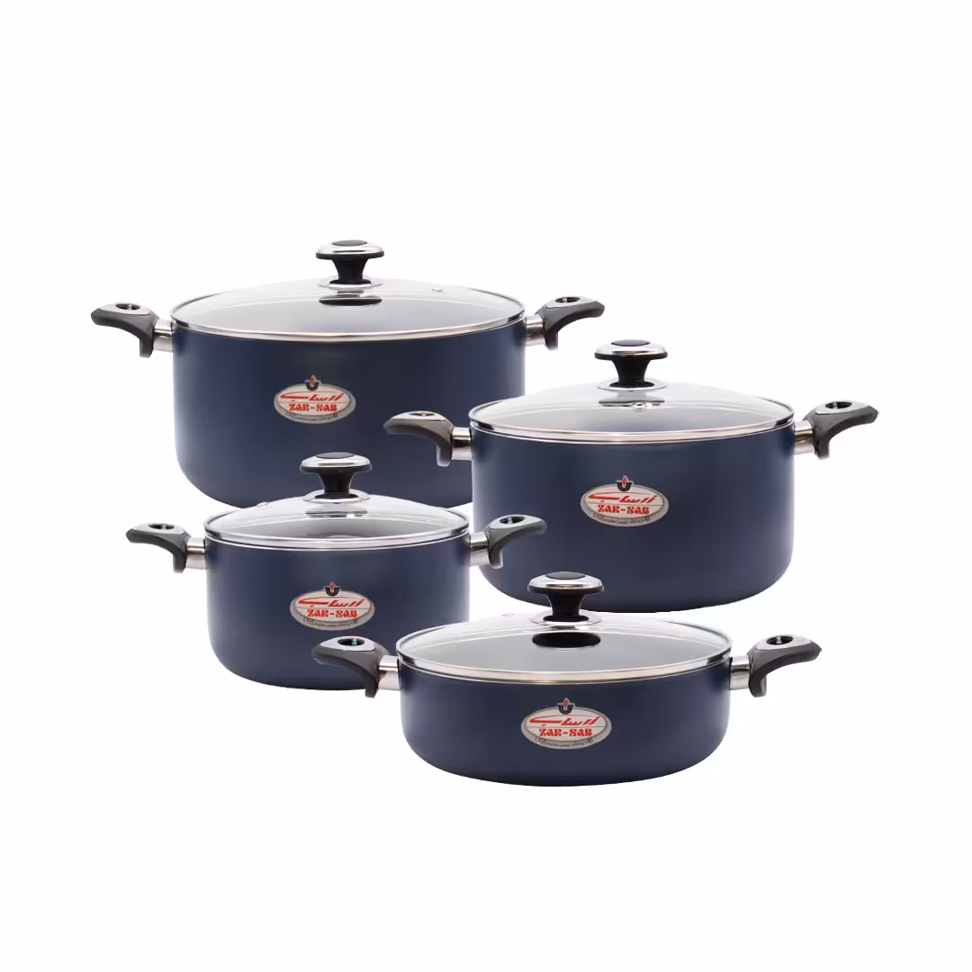 سرویس 8 پارچه مدل گرانیتا سرمه‌ای زرساب | خانه سام