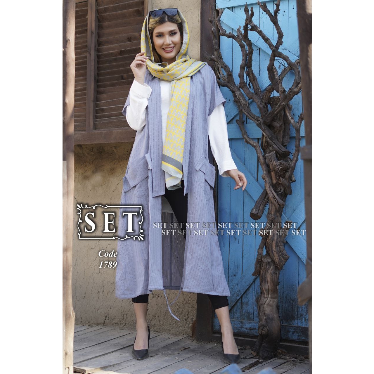 ست مدل دنیا کد 1789 رنگ طوسی