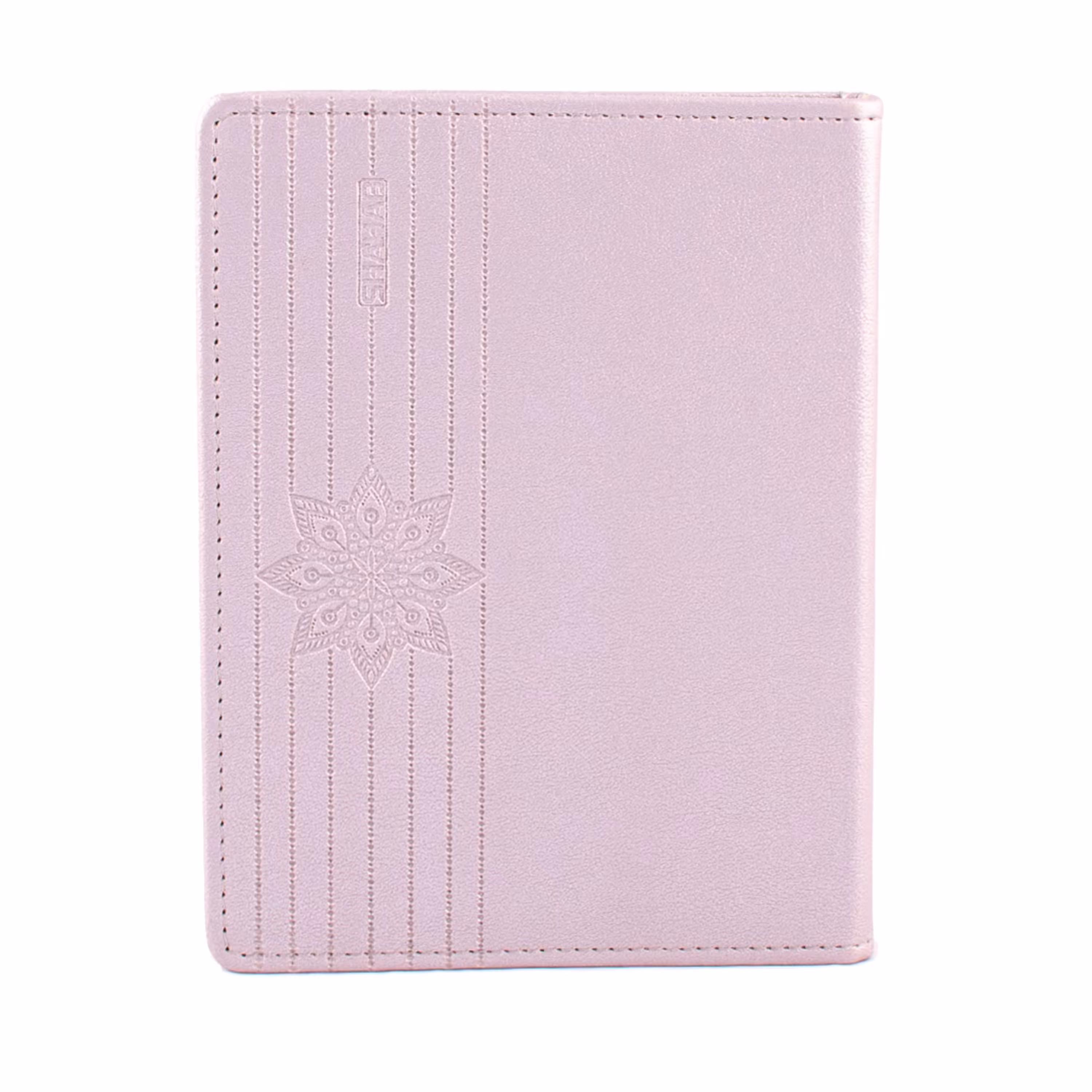 کلاسور مدل یک تکّه چرمی طلا کوب شده 20 حلقه نقره ای کد L1050 