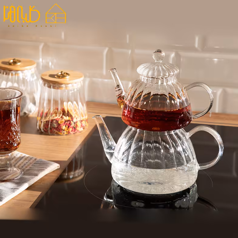 کتری قوری پیرکس راه راه 650 میل