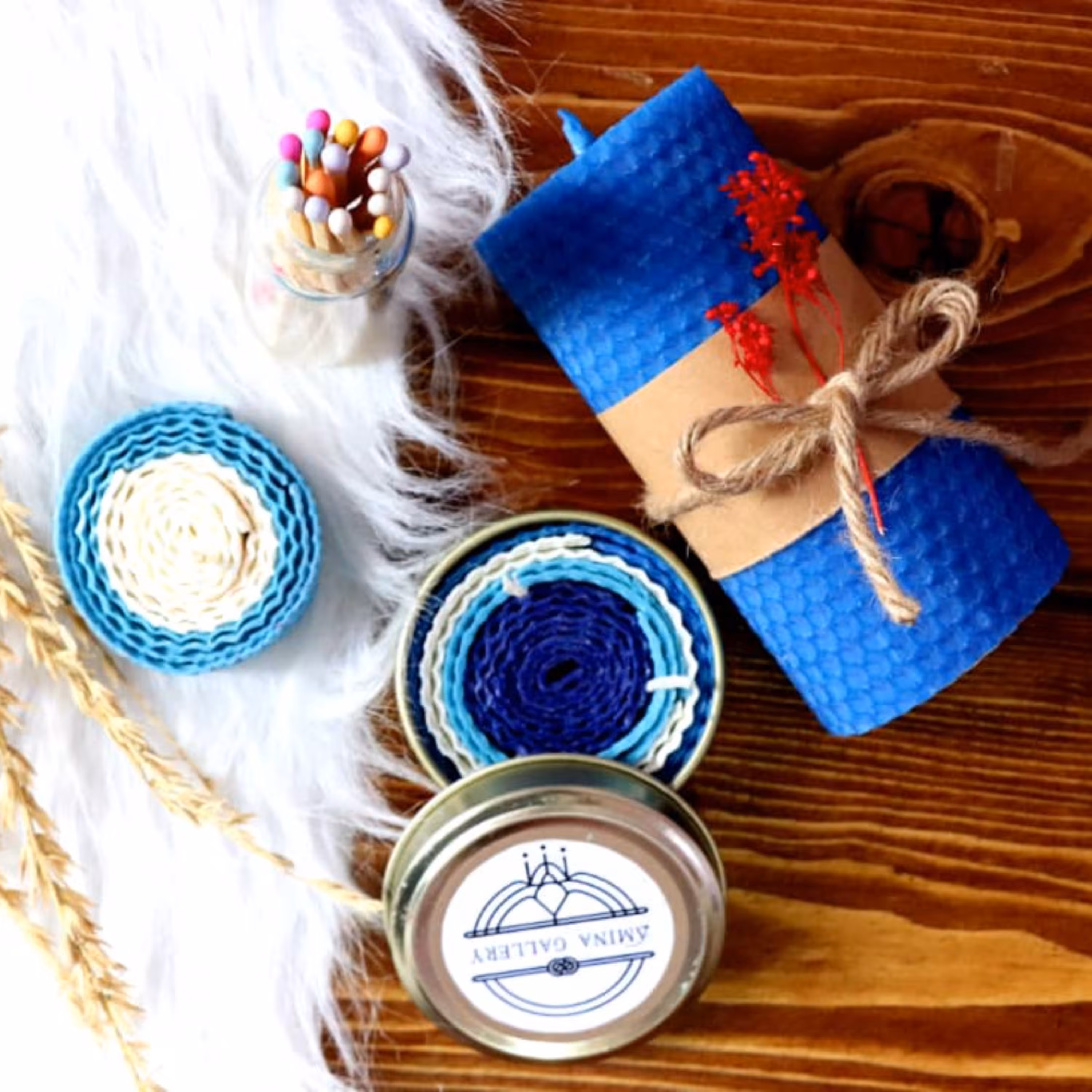 شمع بیزوکس چشم نظر با ارتفاع 12 قطر 5 سانتیمتر به تعداد 3 عدد در جعبه