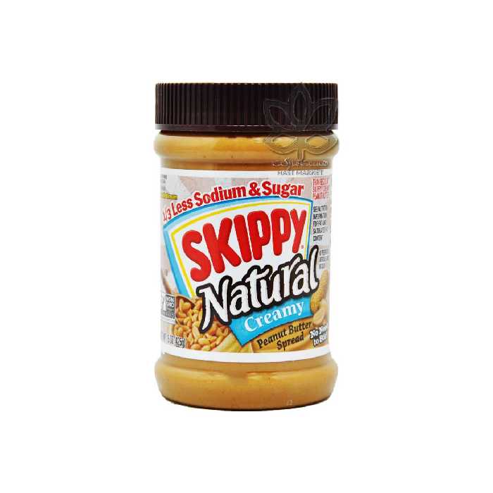 کره بادام زمینی کرمی ( کم سدیم و شکر ) 425 گرم نچرال اسکیپی- skippy