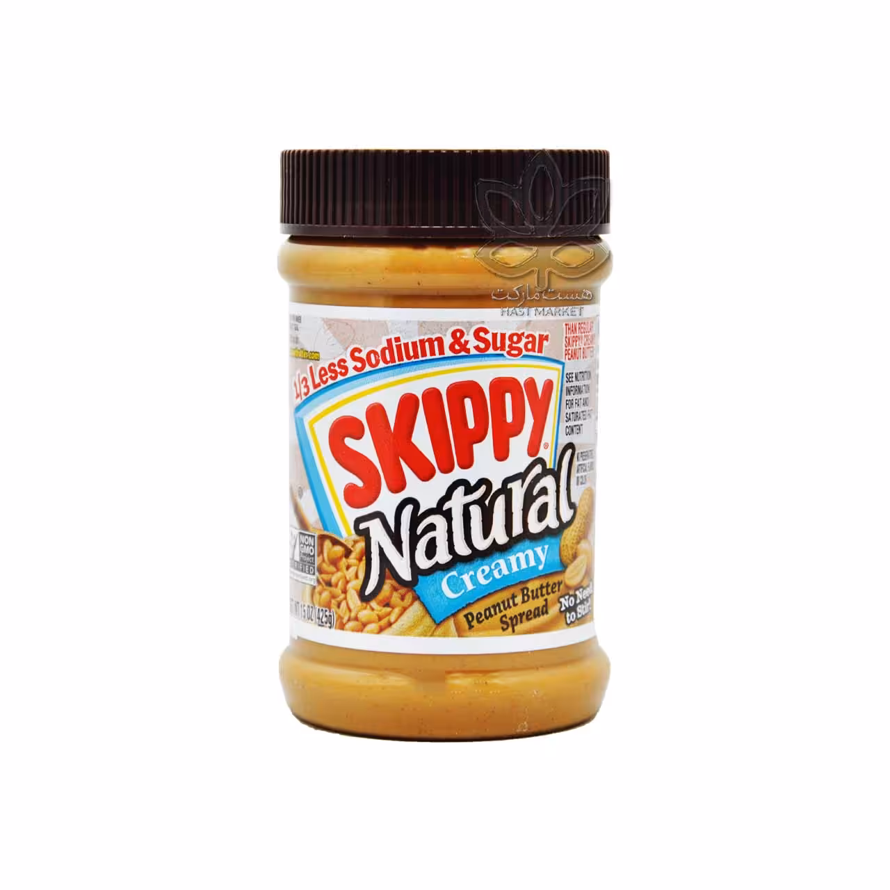 کره بادام زمینی کرمی ( کم سدیم و شکر ) 425 گرم نچرال اسکیپی- skippy