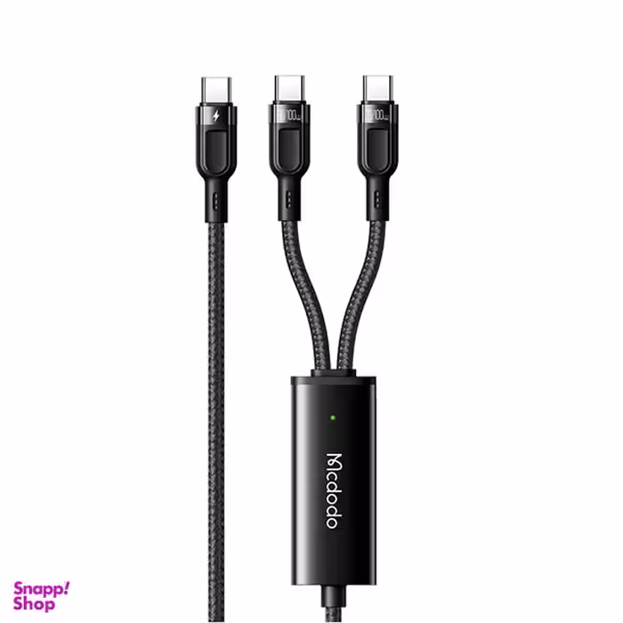 کابل تبدیل 1 به 2 USB-C مک دودو مدل CA-7470 طول 1.2 متر