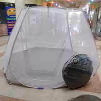 پشه بند مسافرتی 6ضلعی  18نفره تورحریرریزبافت خارجی