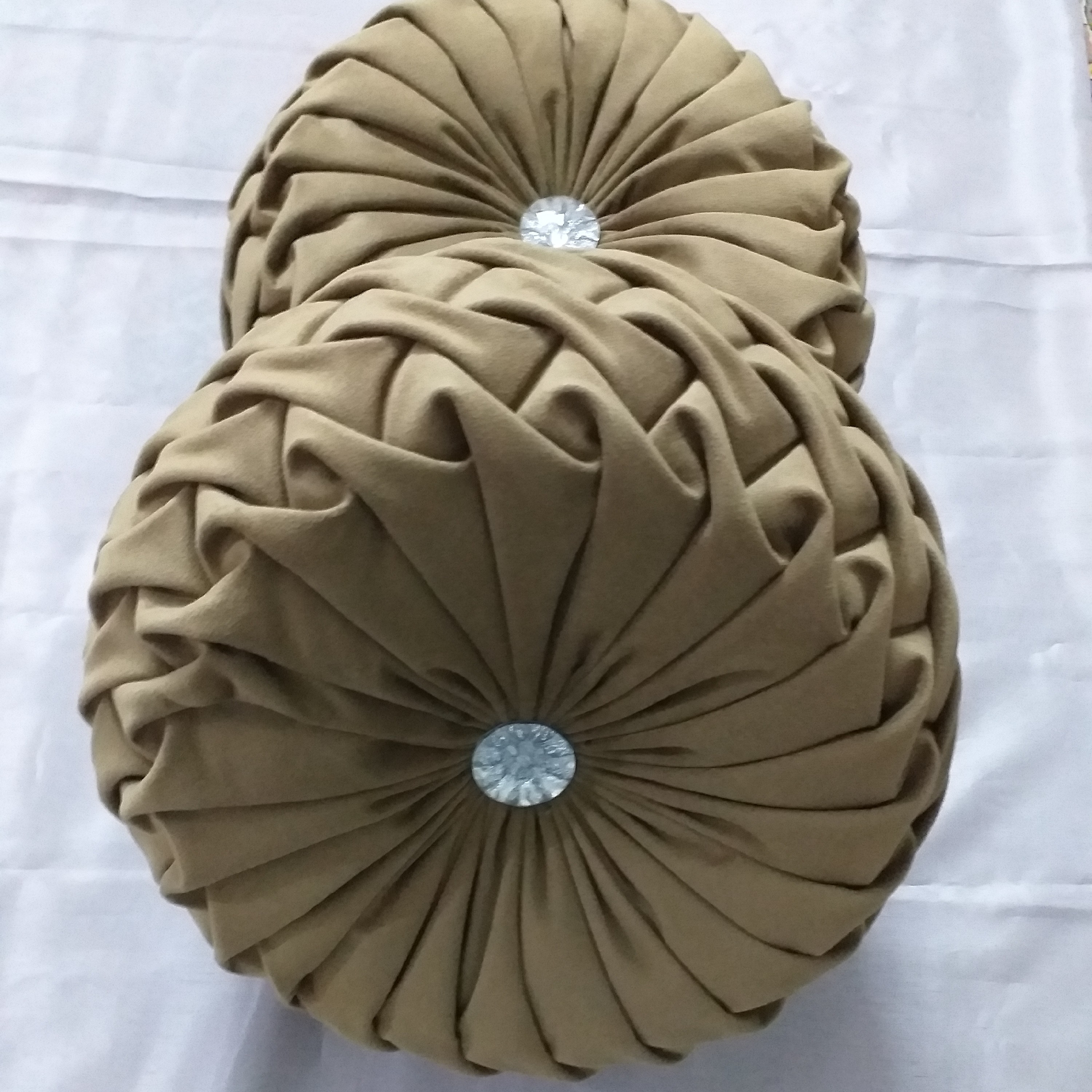 کوسن گرد گریت رنگ قهوه ای تک عددی