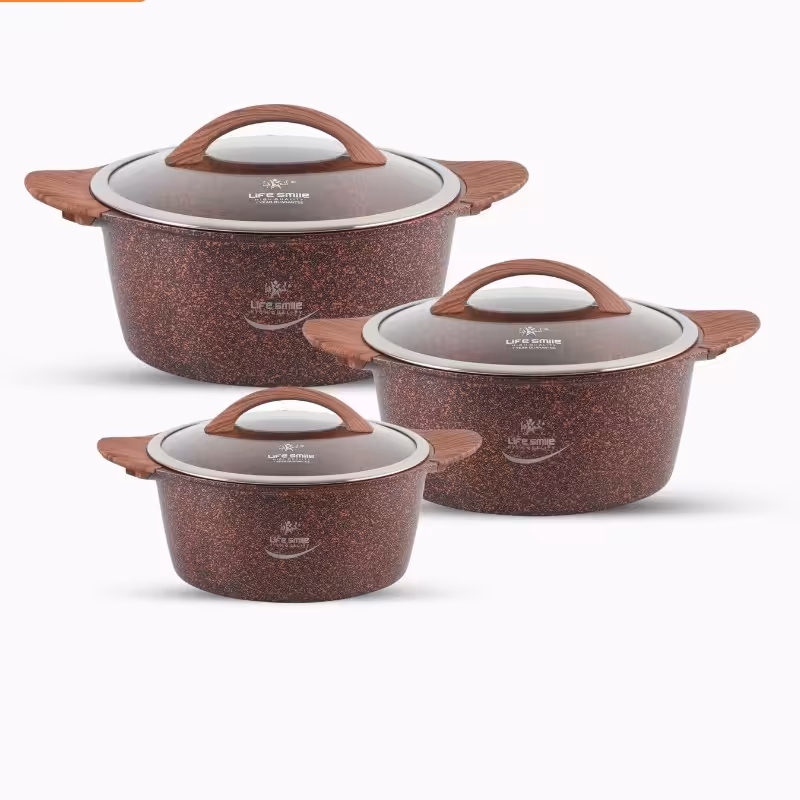 سرویس قابلمه 6پارچه لایف اسمایل مدل p5 رنگ بنفش