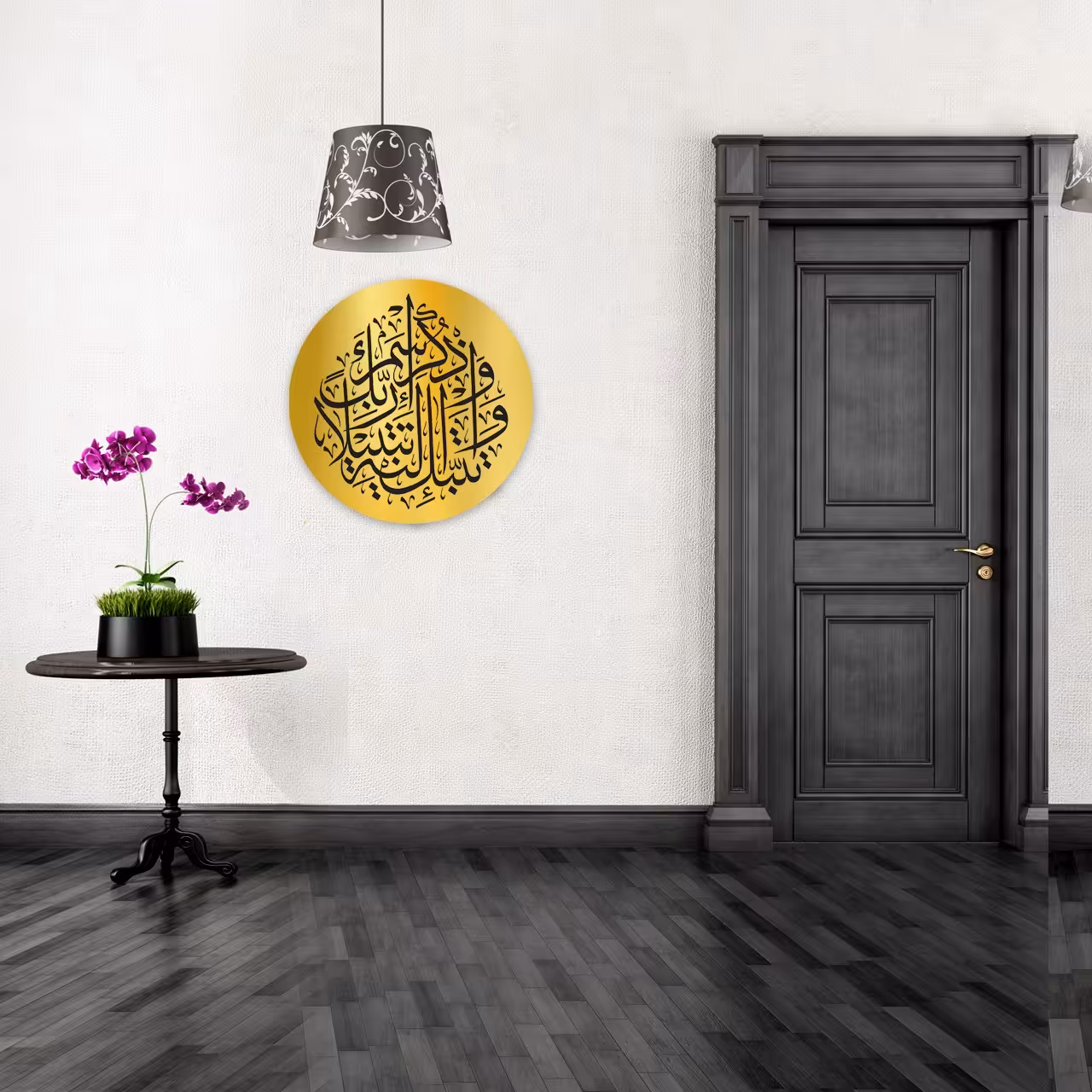 تابلو تزئینی طرح تبارک الله کد 1423سایز 20در30