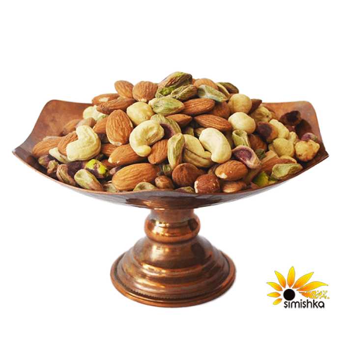آجیل مخلوط چهار مغز خام500گرمی سیمیشکا