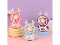 مینی فن شارژی (مینی پنکه رومیزی) تک سرعت مدل cool animals طرح گوزن