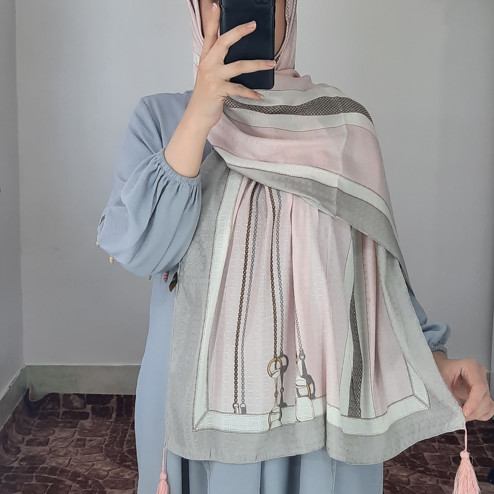 شال نخی منگوله دار 15