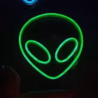 تابلو نئون طرح آدم فضایی 