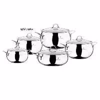 سرویس قابلمه 10 پارچه استیل سوفرام ترکیه مدل لونا