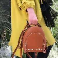 🔷کوله پشتی زنانه چرم طبیعی ودست دوز تیاراچرم مشهد