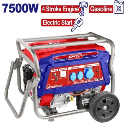 موتور برق 7500 وات استارتی چرخ دار سیم پیچی مسی ایمتاپ emtop مدل EGGRD