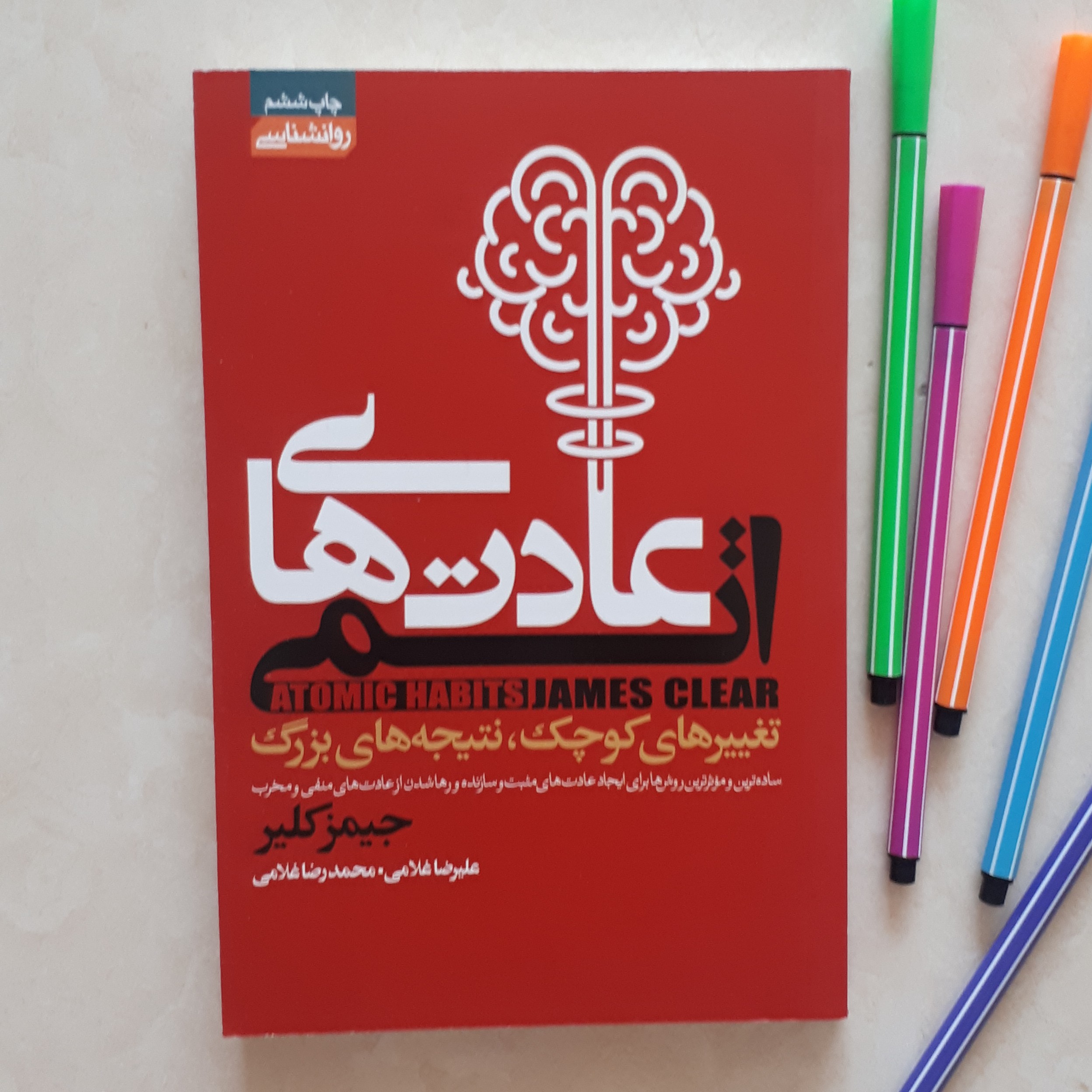 کتاب عادتهای اتمی اثر جیمزکلیر ترجمه علیرضا ومحمدرضا غلامی کاغذ کاهی