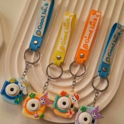 جاکلیدی سیلیکونی طرح لنز دوربین کرومی