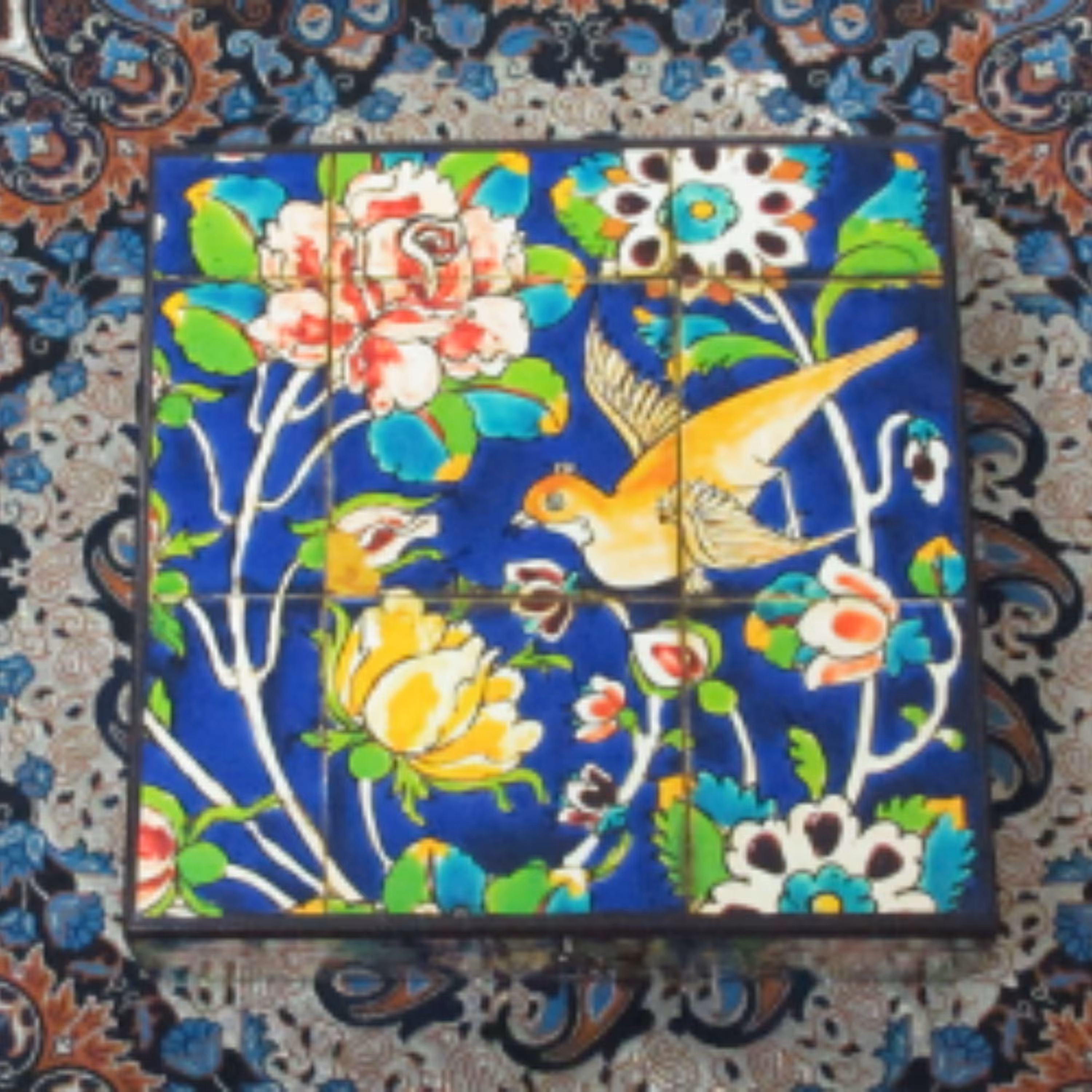 جعبه دمنوش سنتی ضد آب مربعی 25در25 طرح 4