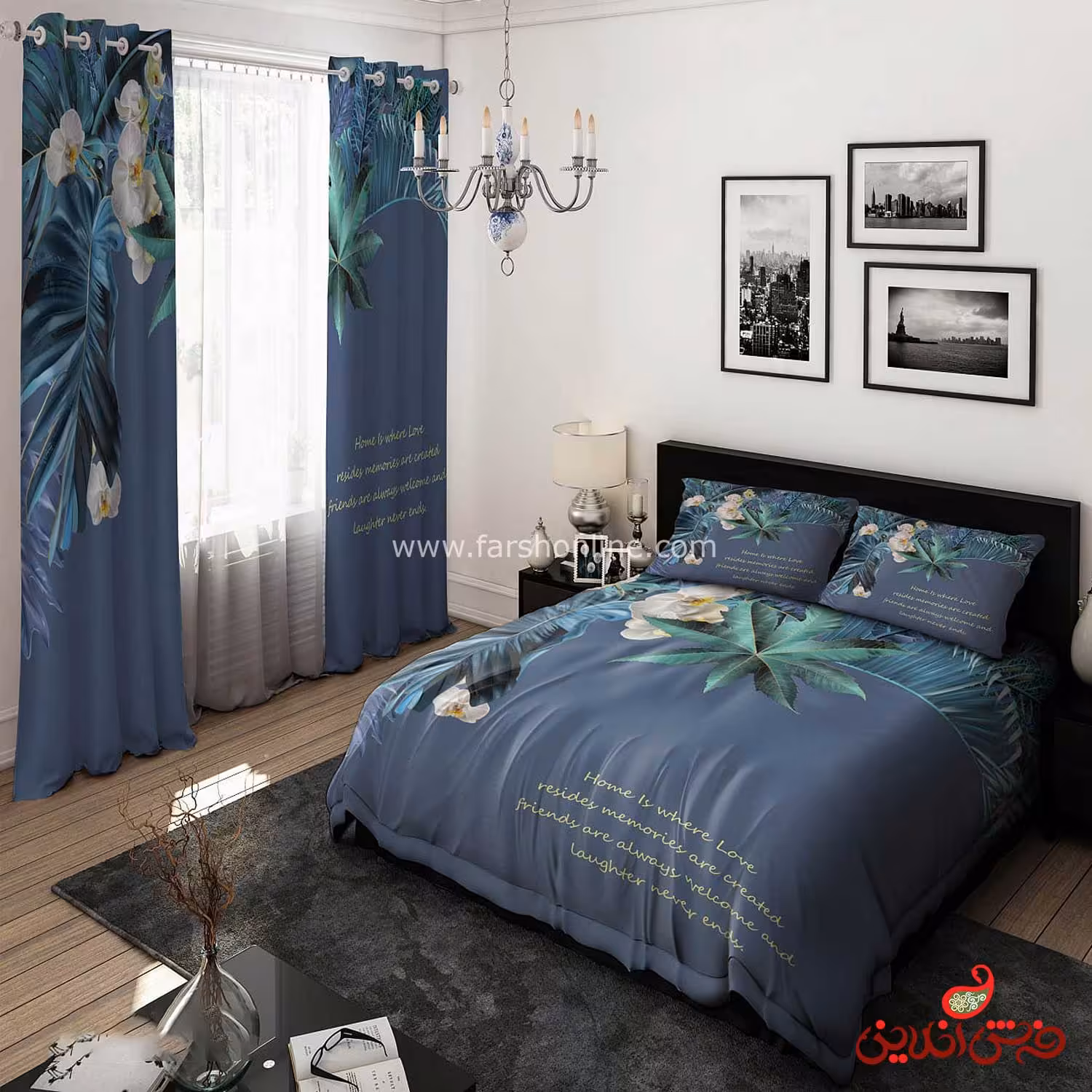 روتختی طرح گل‌های هاوایی کد 15381