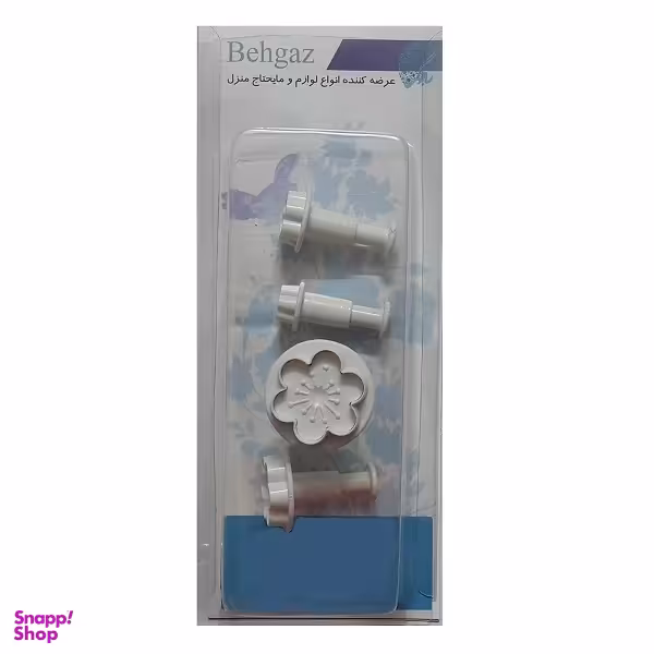 کاتر فشاری شیرینی پزی به گز مدل شکوفه مجموعه 4 عددی