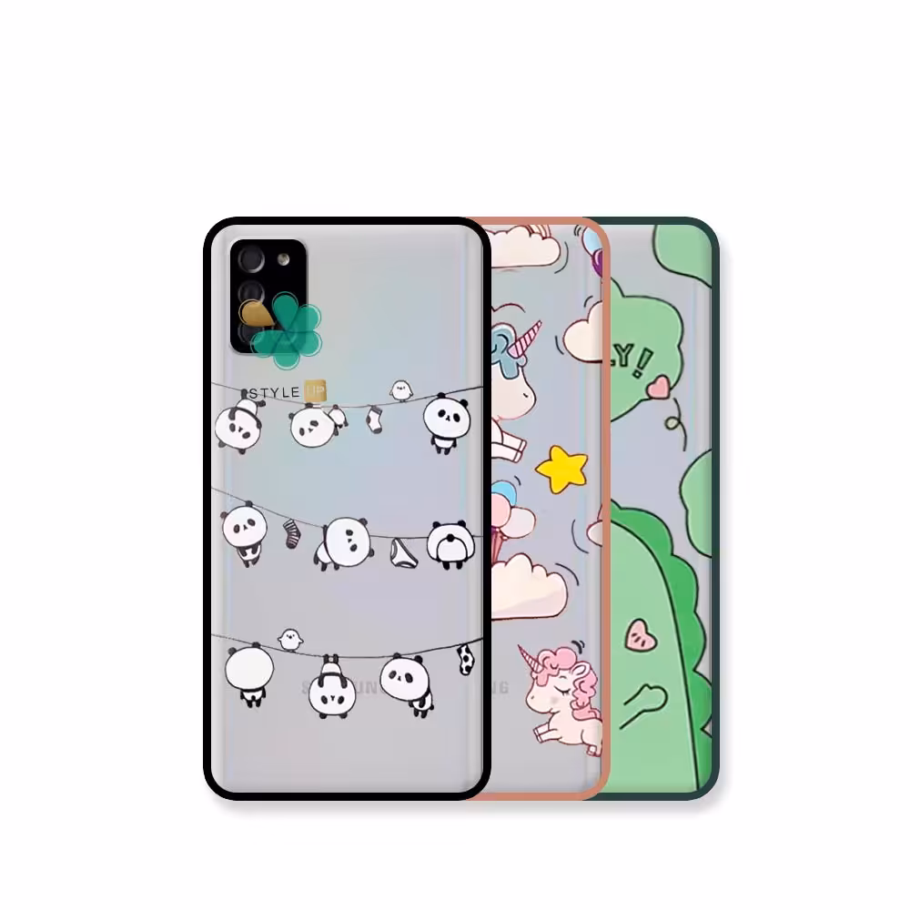 کاور پشت مات گوشی سامسونگ Samsung A31 مدل دکمه رنگی طرح دار