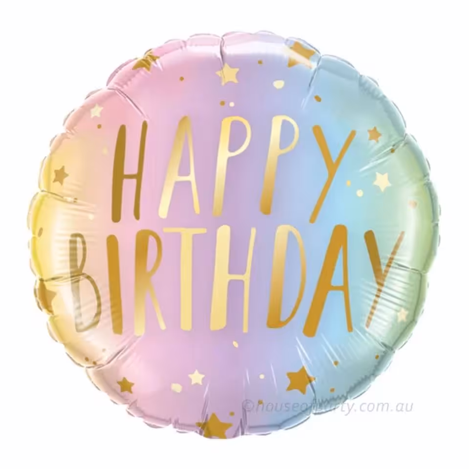 بادکنک فویلی هپی گرد هولوگرامی