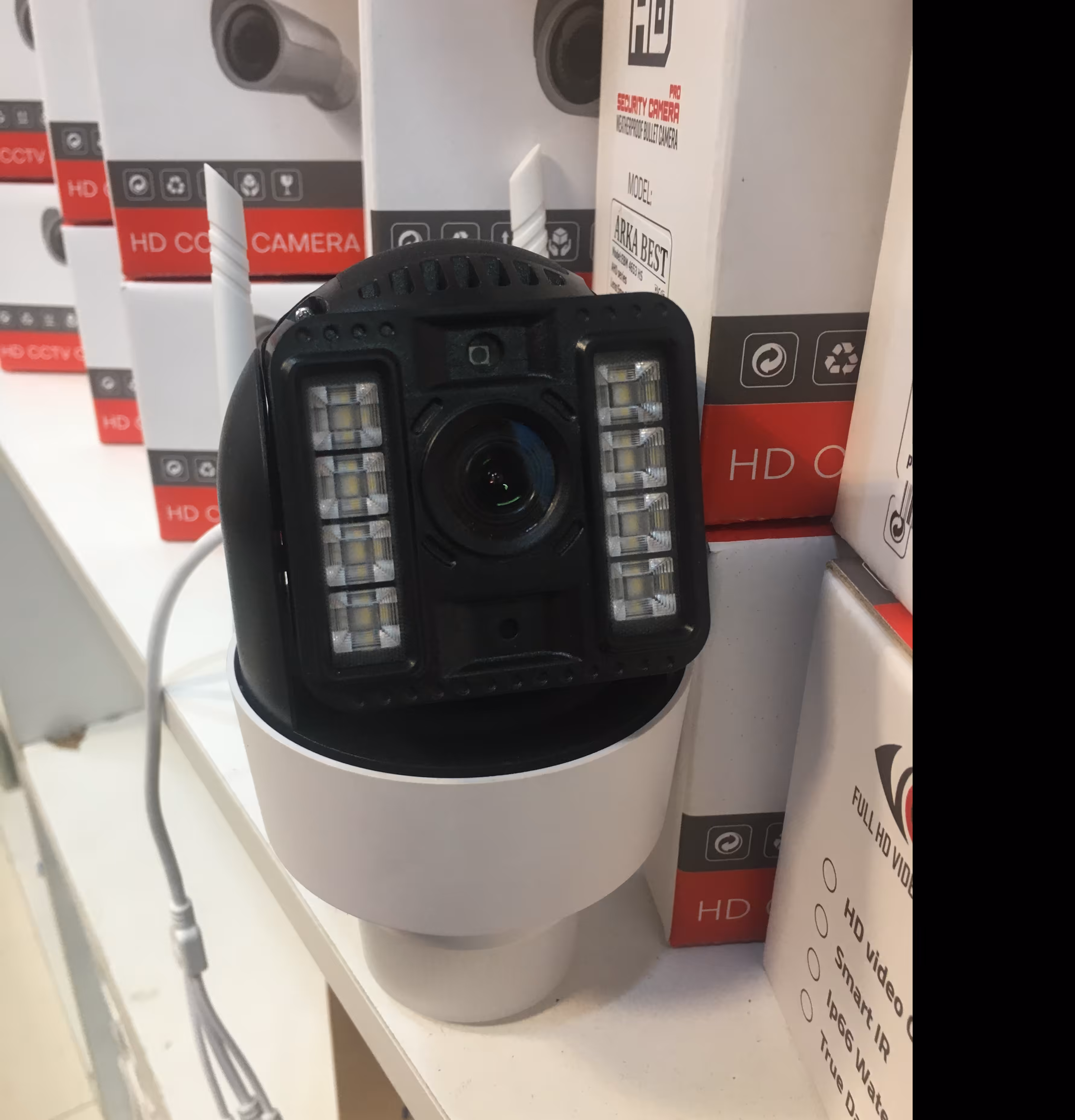 دوربین بی سیم مداربسته چرخشی پروژکتور دار(انتقال روی گوشی)