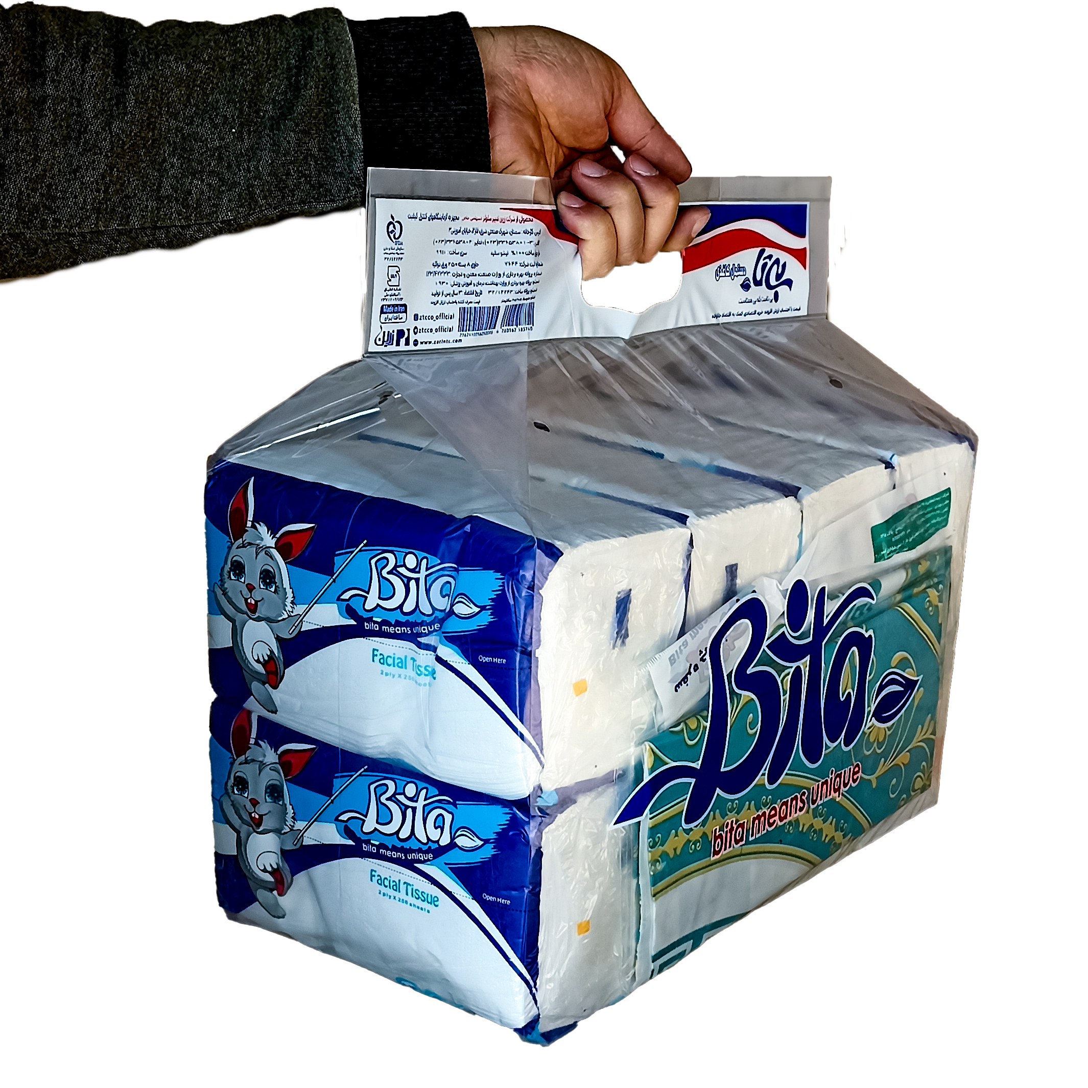 دستمال اقتصادی خرگوشی اکونومی 8 عددی بیتا- کارتن 4 عددی