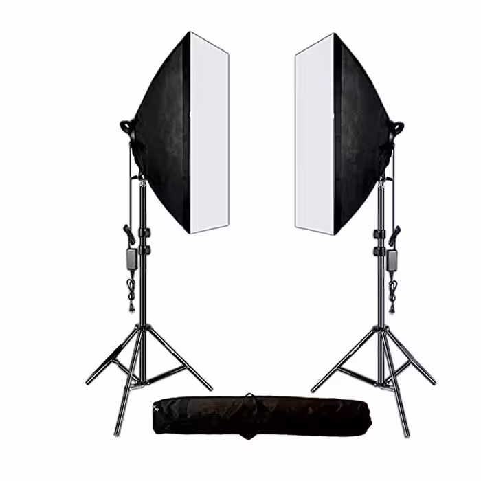 کیت دوتایی سافت باکس LV460 سایز50 در 70 برند لایف (شدت نور متغیر)