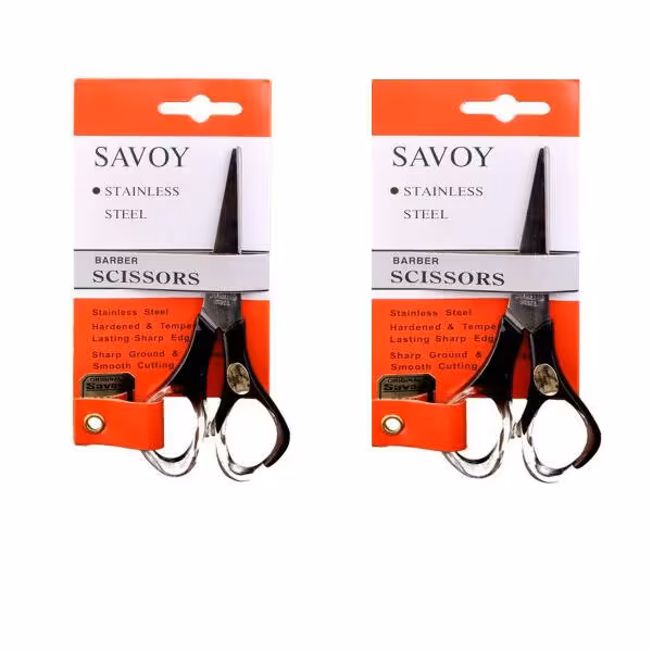 قیچی اصلاح مو و مصارف خانگی ساووی بسته 2 عددی