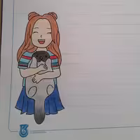 دفتر مشق  نقاشی شده فانتزی 