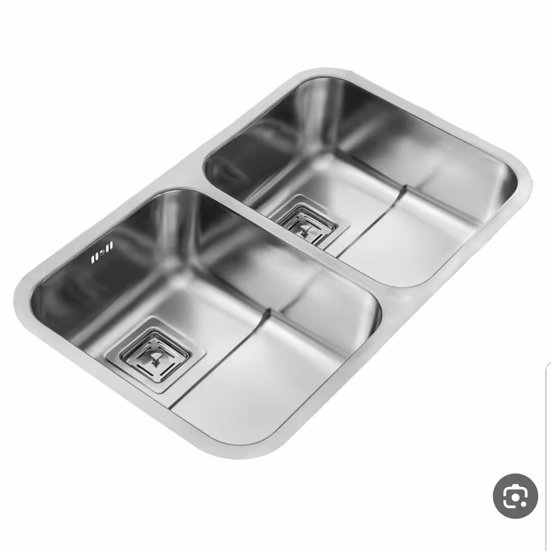 سینک دو لگن زیر کرینی استیل البرز مدل 935