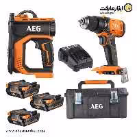 کیت دو دستگاه مینی کمپرسور و دریل چکشی شارژی آاگ مدل BSB 18G4   BK 18C