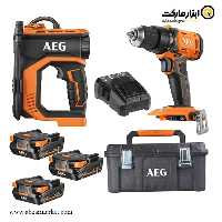 کیت دو دستگاه مینی کمپرسور و دریل چکشی شارژی آاگ مدل BSB 18G4   BK 18C