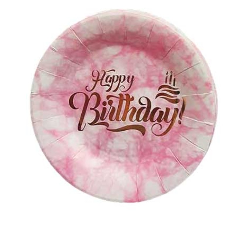 بشقاب تم لاکچری صورتی 10عددی