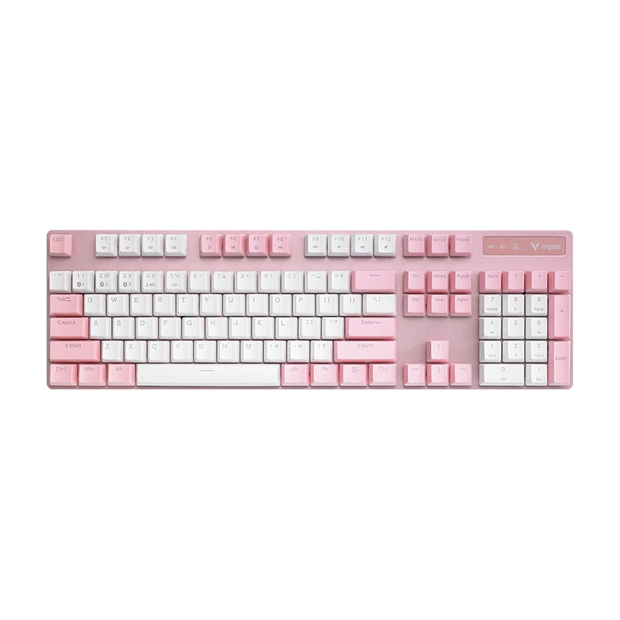 کیبورد گیمینگ مکانیکال رپو V500PRO Pink White