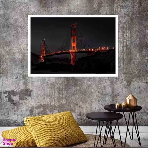 تابلو بکلیت طرح منظره پل گلدن گیت مدل قاب شاسی W-s8142