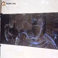 سرامیک براق سوپر پولیش ابروباد مشکی آبی کد 11503