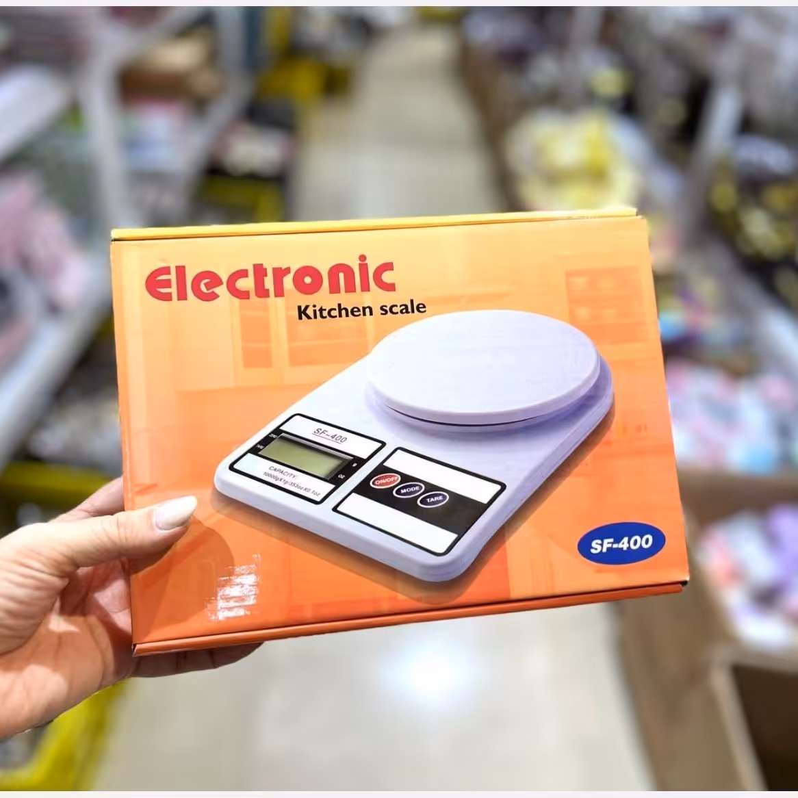 ترازو آشپزخانه جعبه زرد ، خارجی اصلی sf400